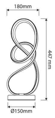 Lampe de table Loren dimensions 